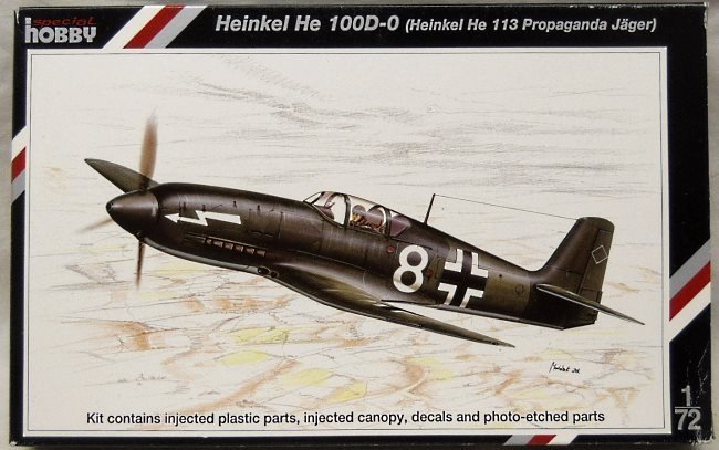 Special Hobby 1/72 Heinkel He-100 D-0 - He-113 Propaganda Fighter - (He100D-0), SH72115 plastic model kit